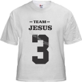 Tricou alb barbati, Team Jesus 3
